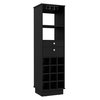 Tuhome Classic Bar Cabinet, Two Drawers, Twelve Built-in Wine Rack-Black BLW6721